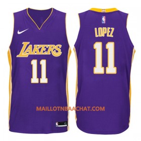 Maillot NBA Los Angeles Lakers Brook Lopez 11 Nike 2017-18 Violet Swingman - Homme